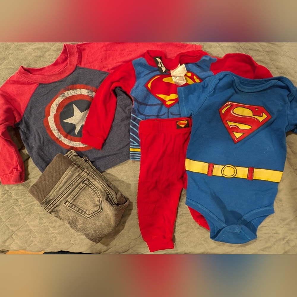 Captain America And Superman 12M Clothing